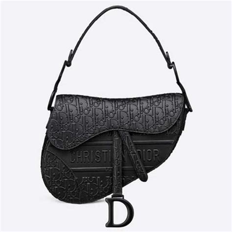 dior embossed saddle bag.